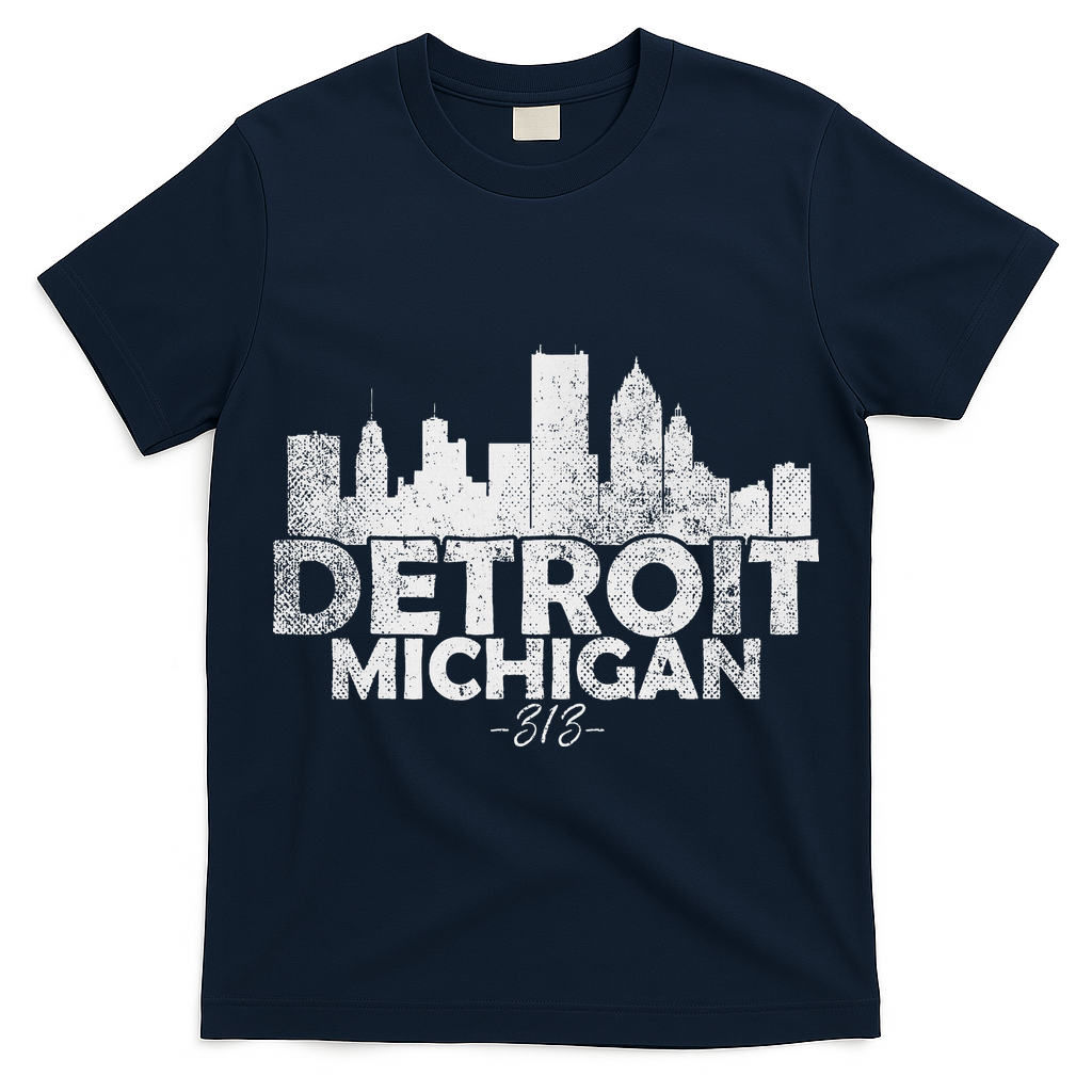 Detroit Michigan Mi Skyline T-Shirt