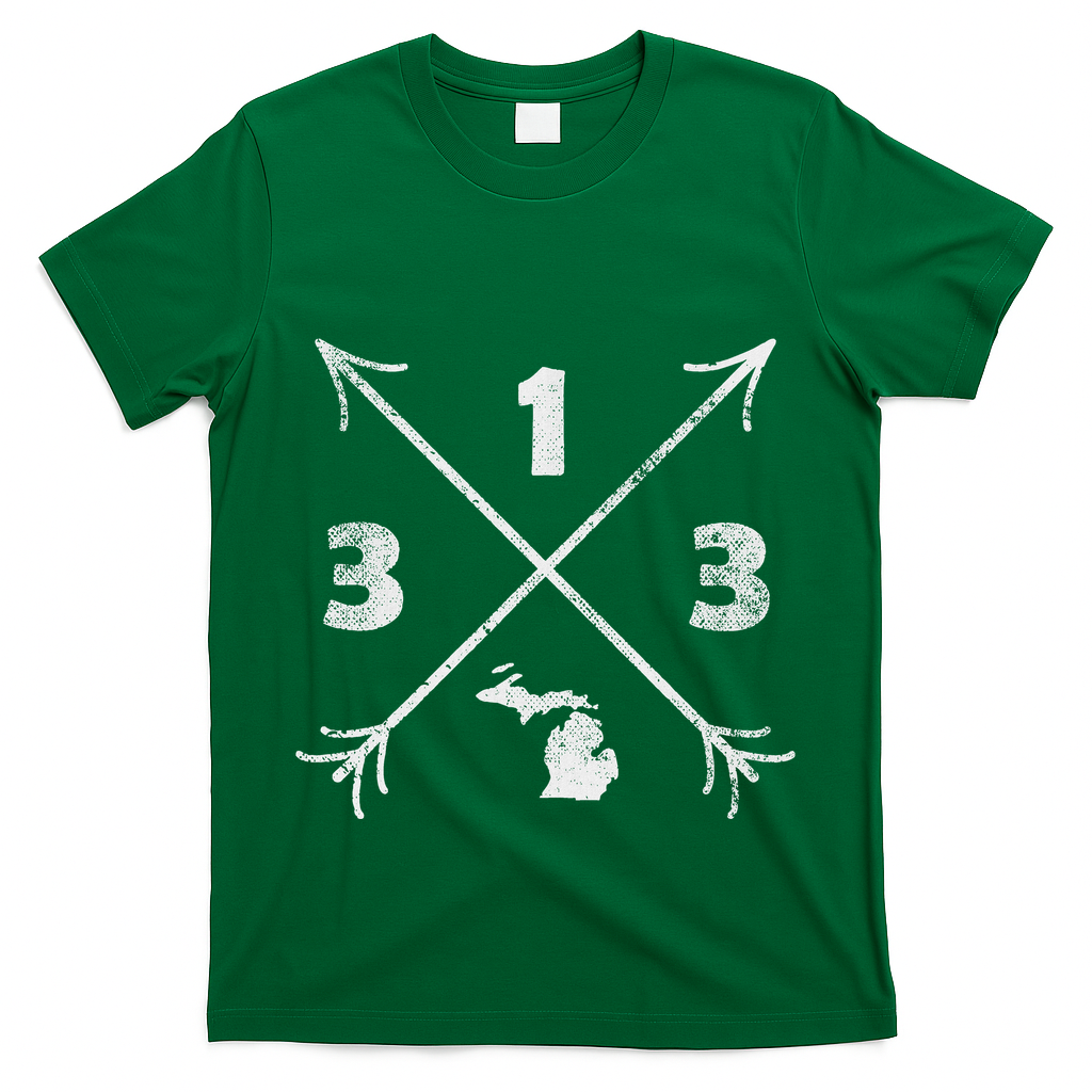 Detroit Michigan Mi Area Code 313 T-Shirt