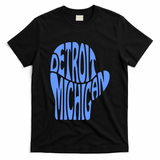 Detroit Michigan Mitten Shaped Word Art T-Shirt