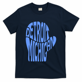 Detroit Michigan Mitten Shaped Word Art T-Shirt