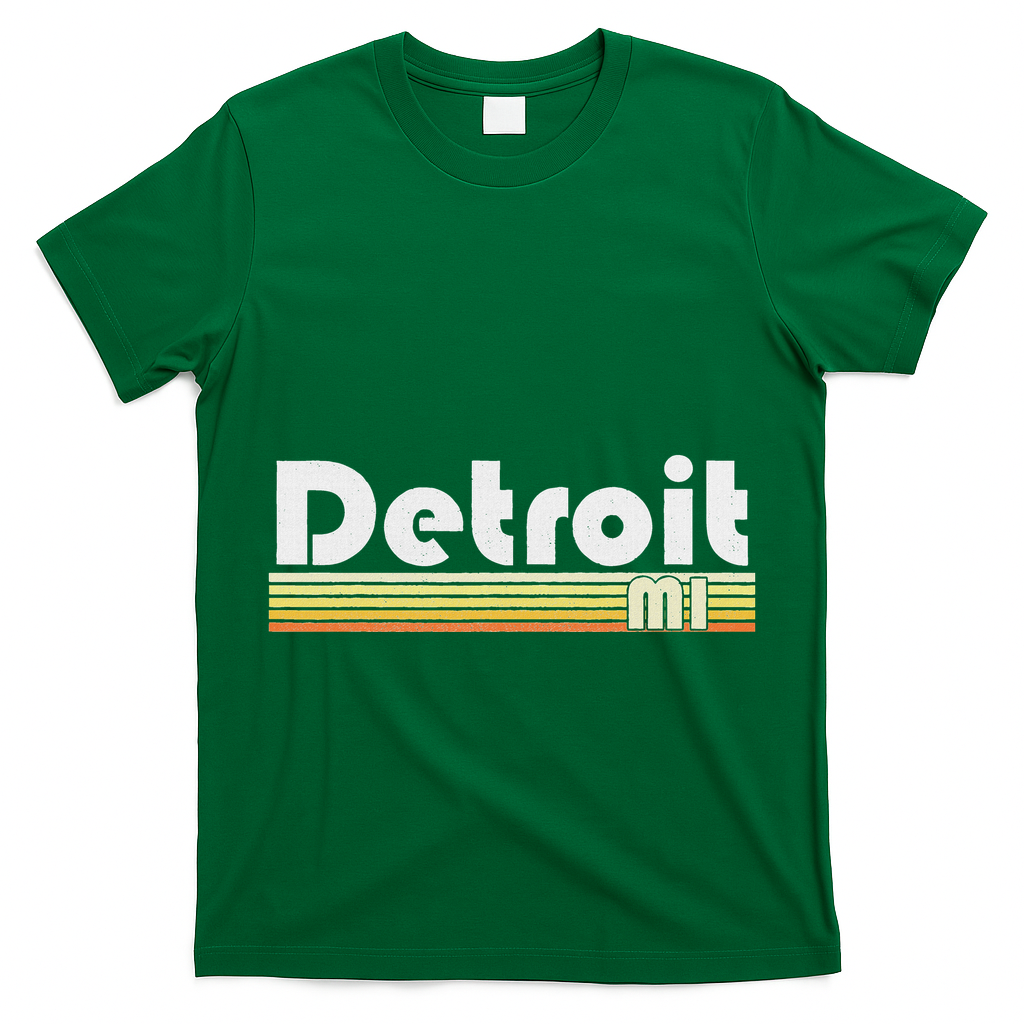 Detroit Michigan Retro Style City Town Vintage Pride 70s 80s T-Shirt