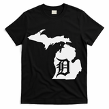 Detroit Michigan State Map Silhouette D United States T-Shirt