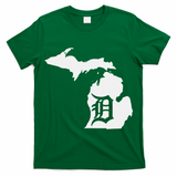 Detroit Michigan State Map Silhouette D United States T-Shirt