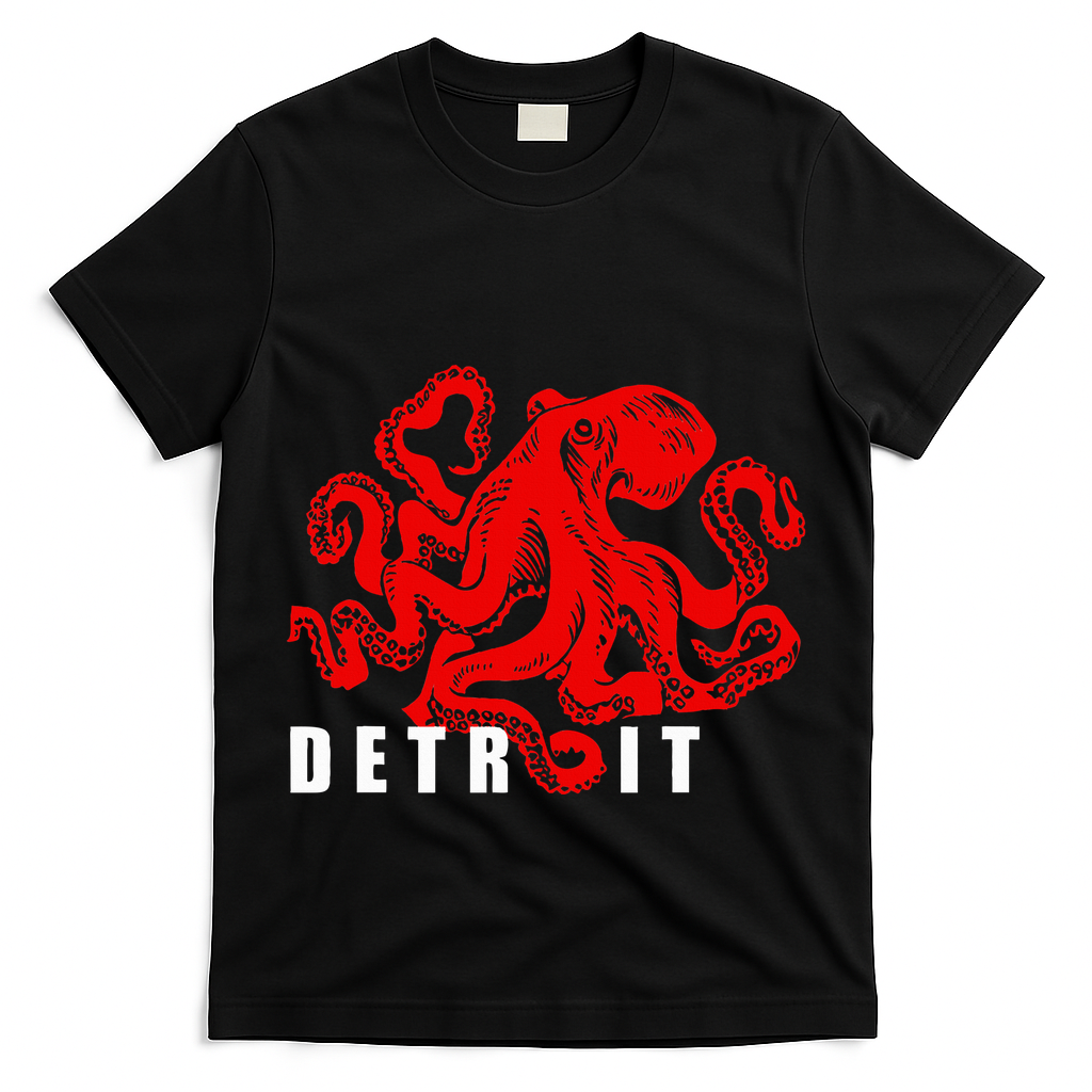 Detroit Michigan Souvenir Octopus Kraken Detroit T-Shirt