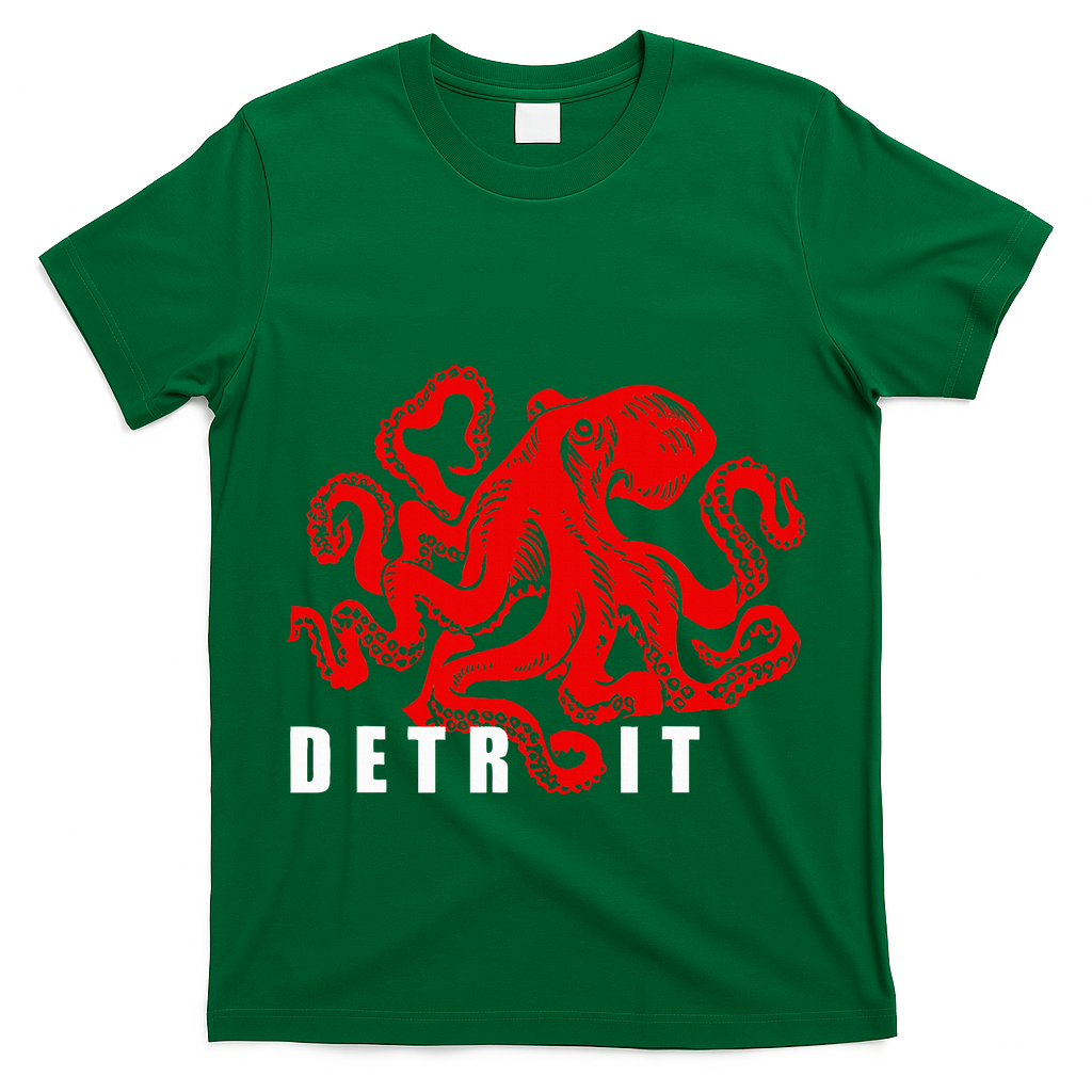 Detroit Michigan Souvenir Octopus Kraken Detroit T-Shirt