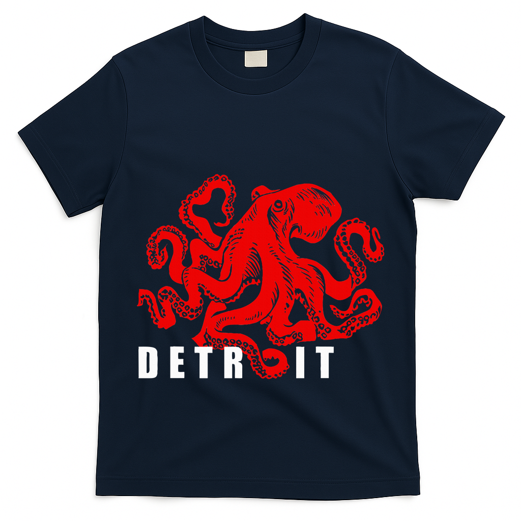 Detroit Michigan Souvenir Octopus Kraken Detroit T-Shirt