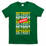 Detroit Michigan Typography T-Shirt