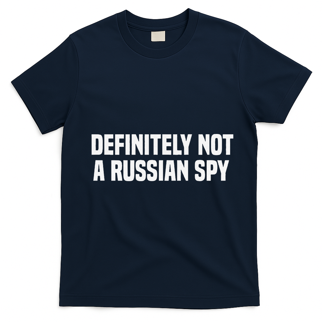 Definitely Not A Russian Spy Costume Halloween Party T-Shirt - Navy Blue