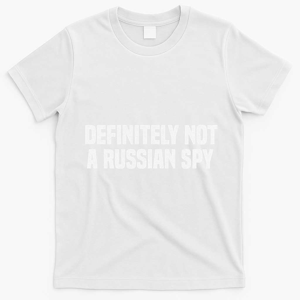 Definitely Not A Russian Spy Costume Halloween Party T-Shirt - White