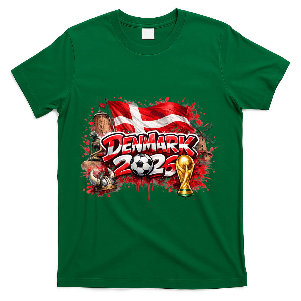 DENMARK North America Soccer Tournament 2026 T-Shirt - Green