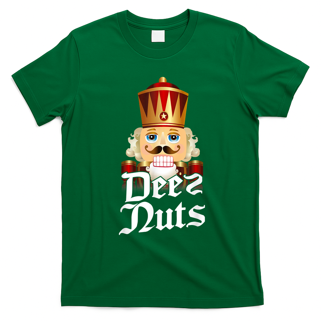 Deez Nuts Nutcracker Nut Funny Xmas Christmas Pajama Family T-Shirt - Irish Green