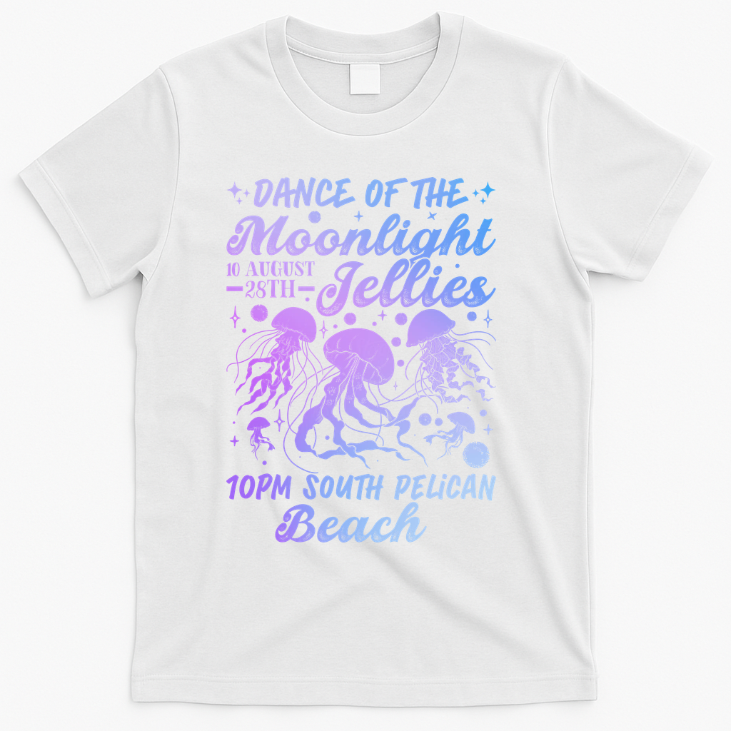 Dance Of The Moonlight Jellies Stardew Valley Pelican Beach T-Shirt - White