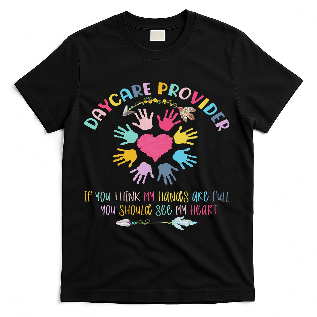 Daycare Provider Childcare Pre K Teacher Appreciation T-Shirt - Black
