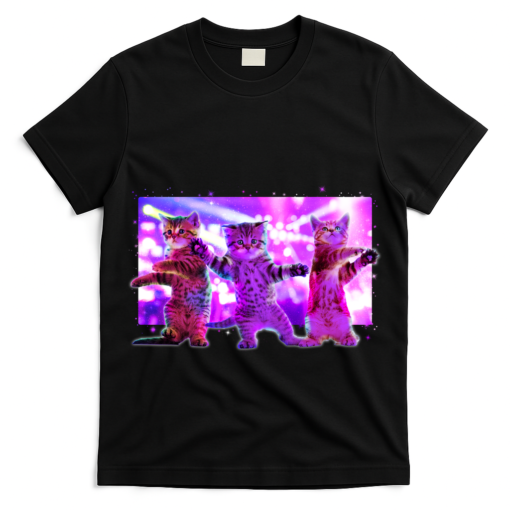 Disco Dance Party Cats T-Shirt