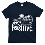 Dink Positive Tropical Pickleball T-Shirt - Navy