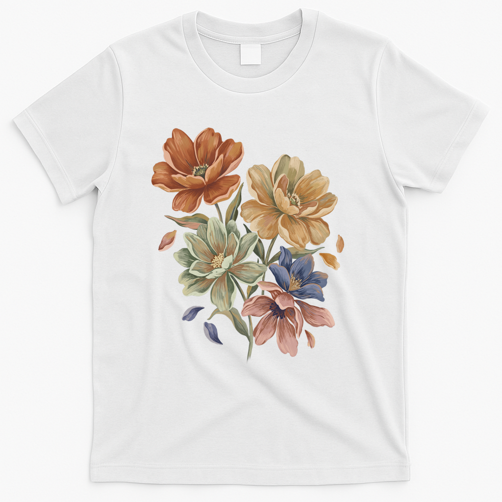 Dark Romantic Flowers - White