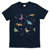 Dinostellar Space Dinosaurs Pattern by Tobe Fonseca - Navy