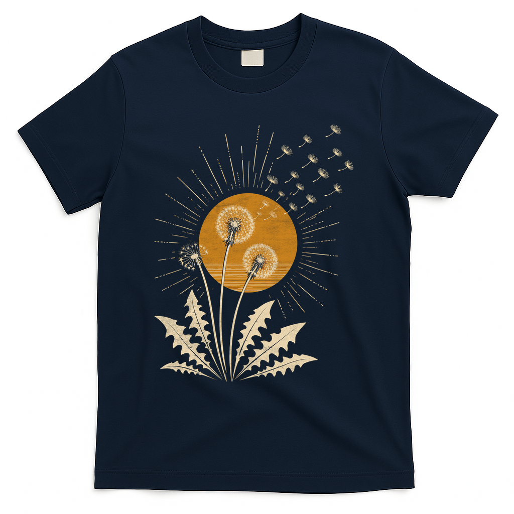 Dandelion Sun T-Shirt - Navy