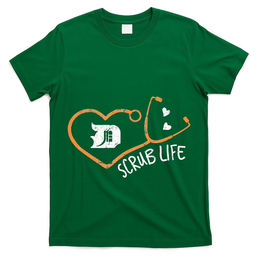 Detroit Scrub Life Michigan Nurse T-Shirt