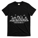 Detroit Skyline Michigan Vintage T-Shirt