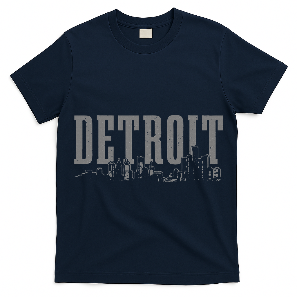 Detroit Skyline Pride Vintage Detroit Michigan T-Shirt