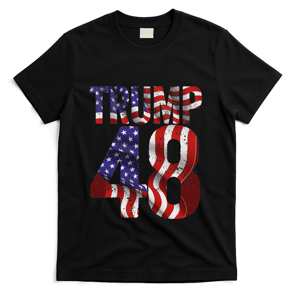 Donald Trump 2028 Trump 45 47 48th President T-Shirt - Black