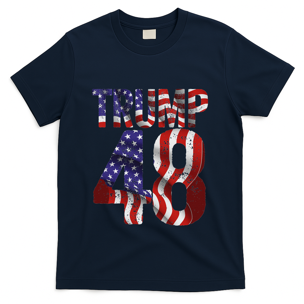 Donald Trump 2028 Trump 45 47 48th President T-Shirt - Navy