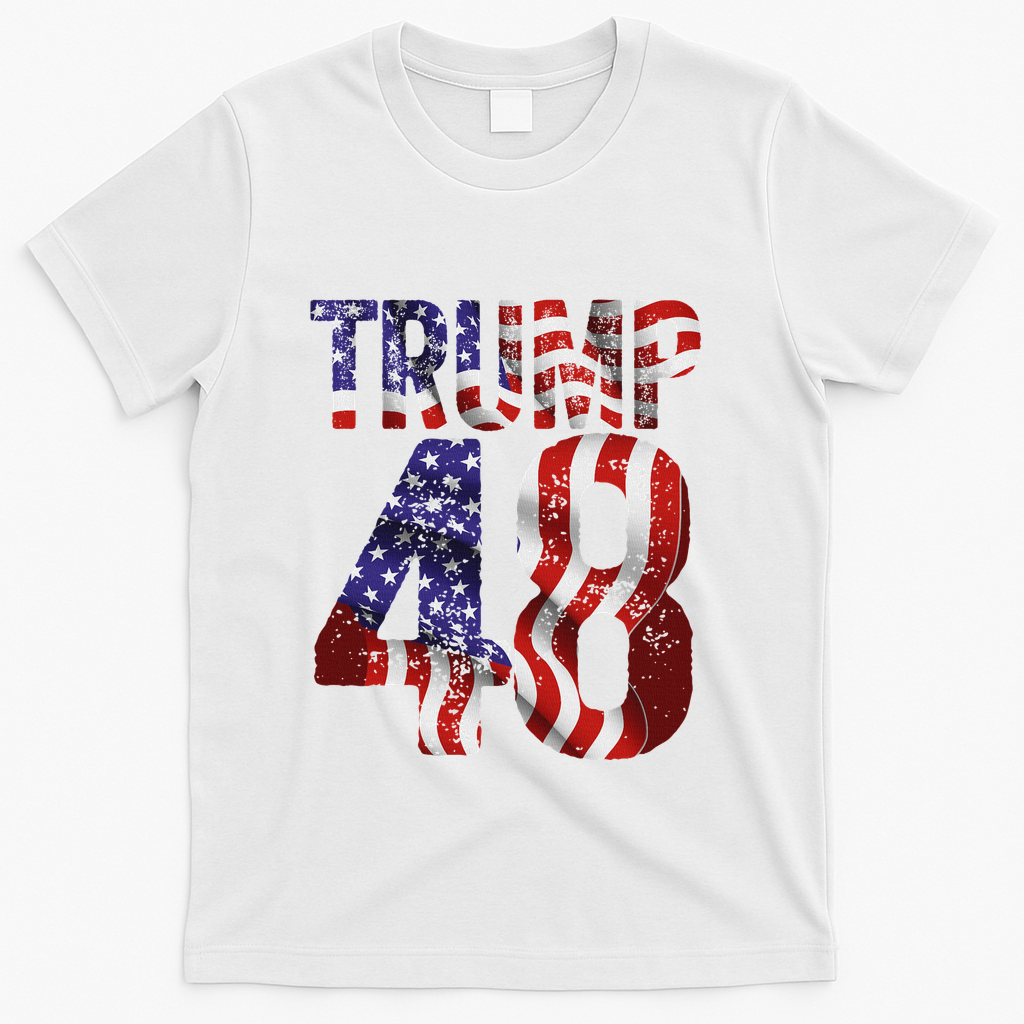 Donald Trump 2028 Trump 45 47 48th President T-Shirt - White