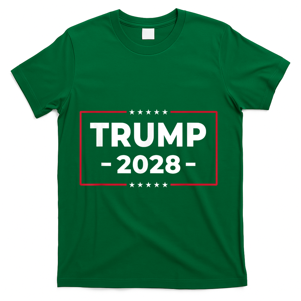 Donald Trump 2028 President American Flag Pro Trump Vintage T-Shirt - Green