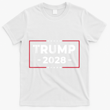 Donald Trump 2028 President American Flag Pro Trump Vintage T-Shirt - White