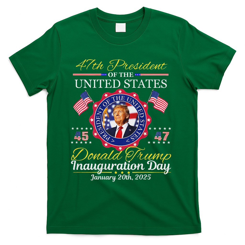 Donald Trump 47th President Inauguration 2025 T-Shirt - Green