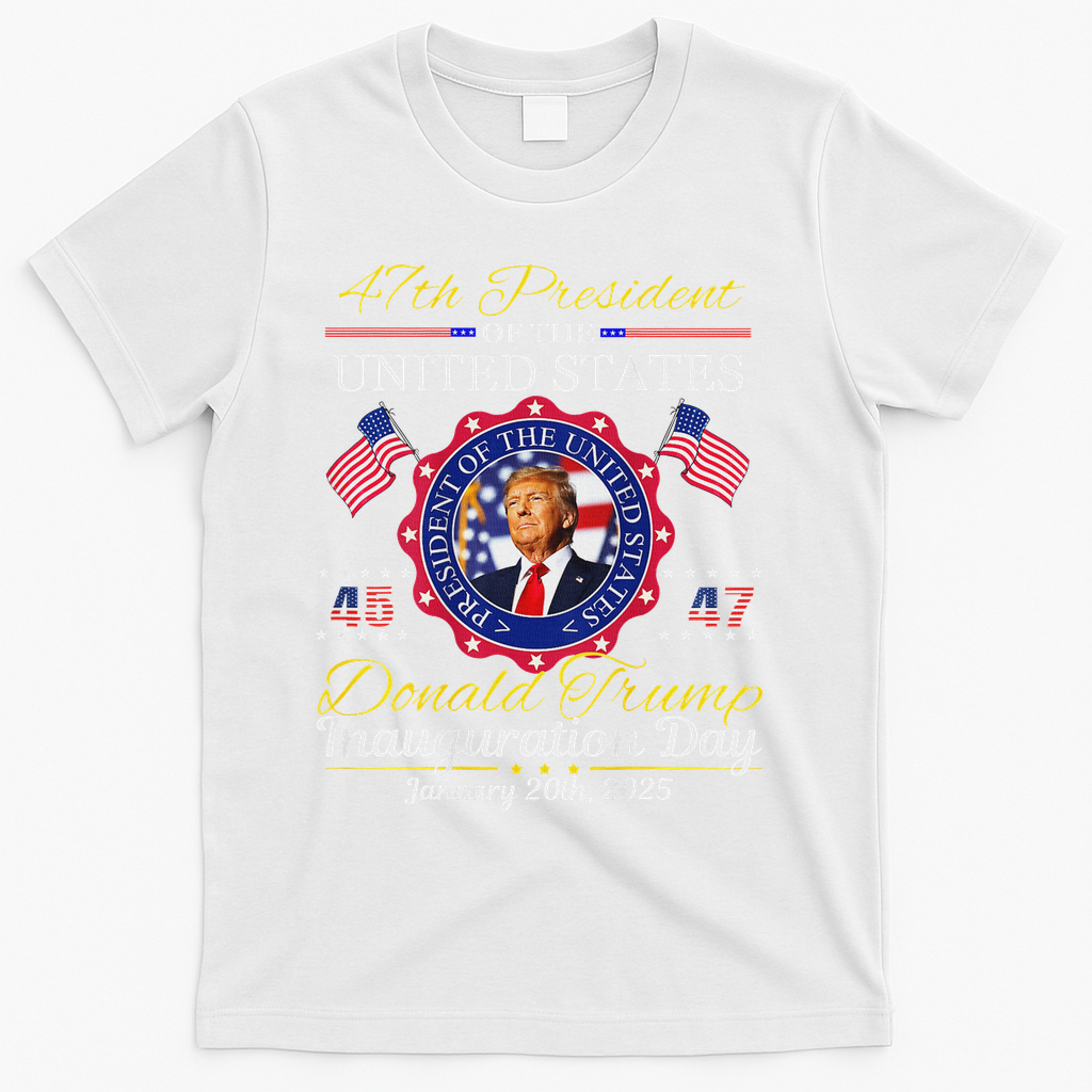 Donald Trump 47th President Inauguration 2025 T-Shirt - White