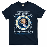 Donald Trump 47th President Inauguration 2025 Supporters Patriotic T-Shirt - Navy
