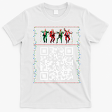 Dancing Trump Christmas Qr President 2024 Dance Code T-Shirt - White