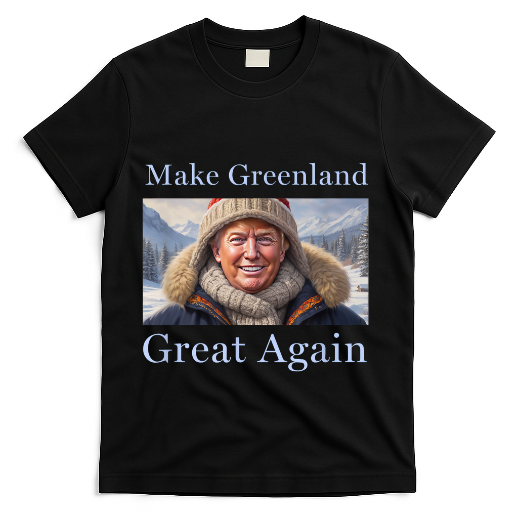 Donald Trump Greenland Funny Conservative Maga T-Shirt - Black