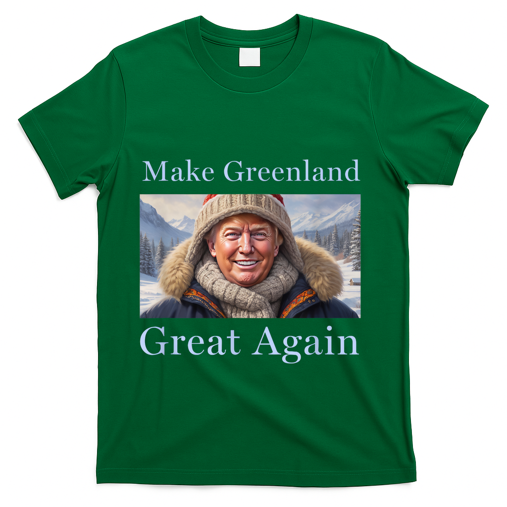 Donald Trump Greenland Funny Conservative Maga T-Shirt - Green
