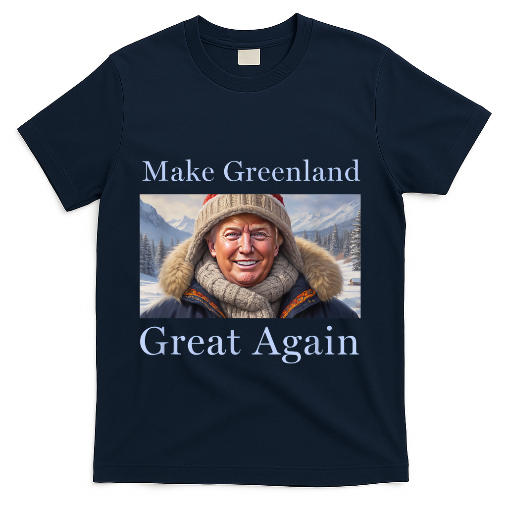 Donald Trump Greenland Funny Conservative Maga T-Shirt - Navy