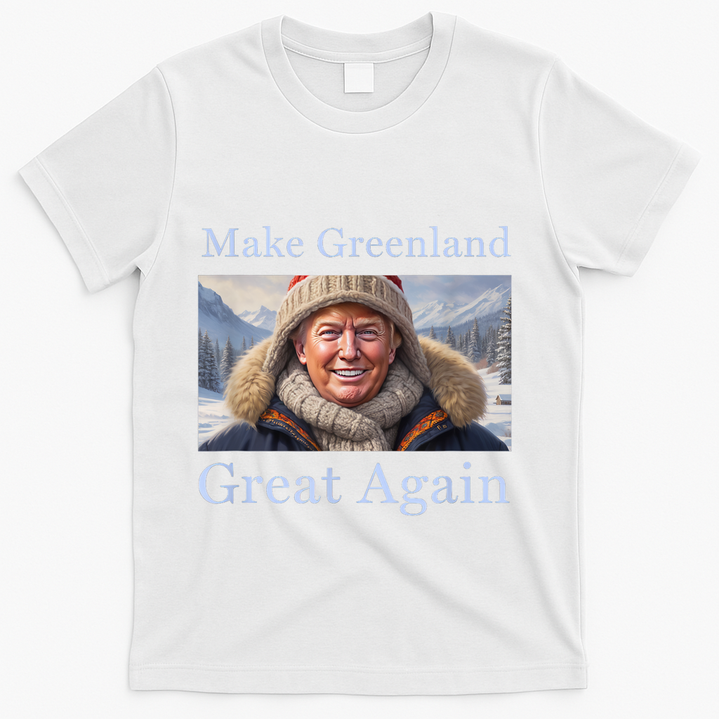 Donald Trump Greenland Funny Conservative Maga T-Shirt - White