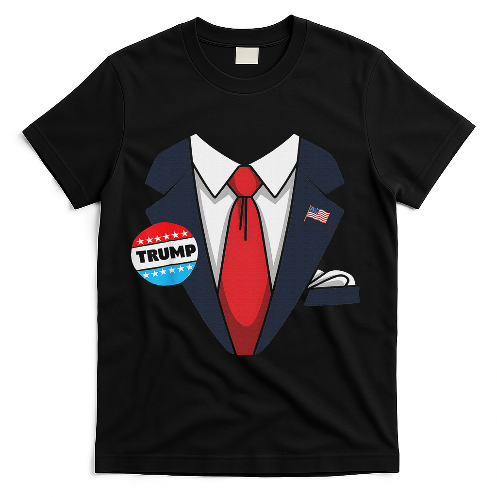 Donald Trump Halloween Costume Suit For T-Shirt - Black