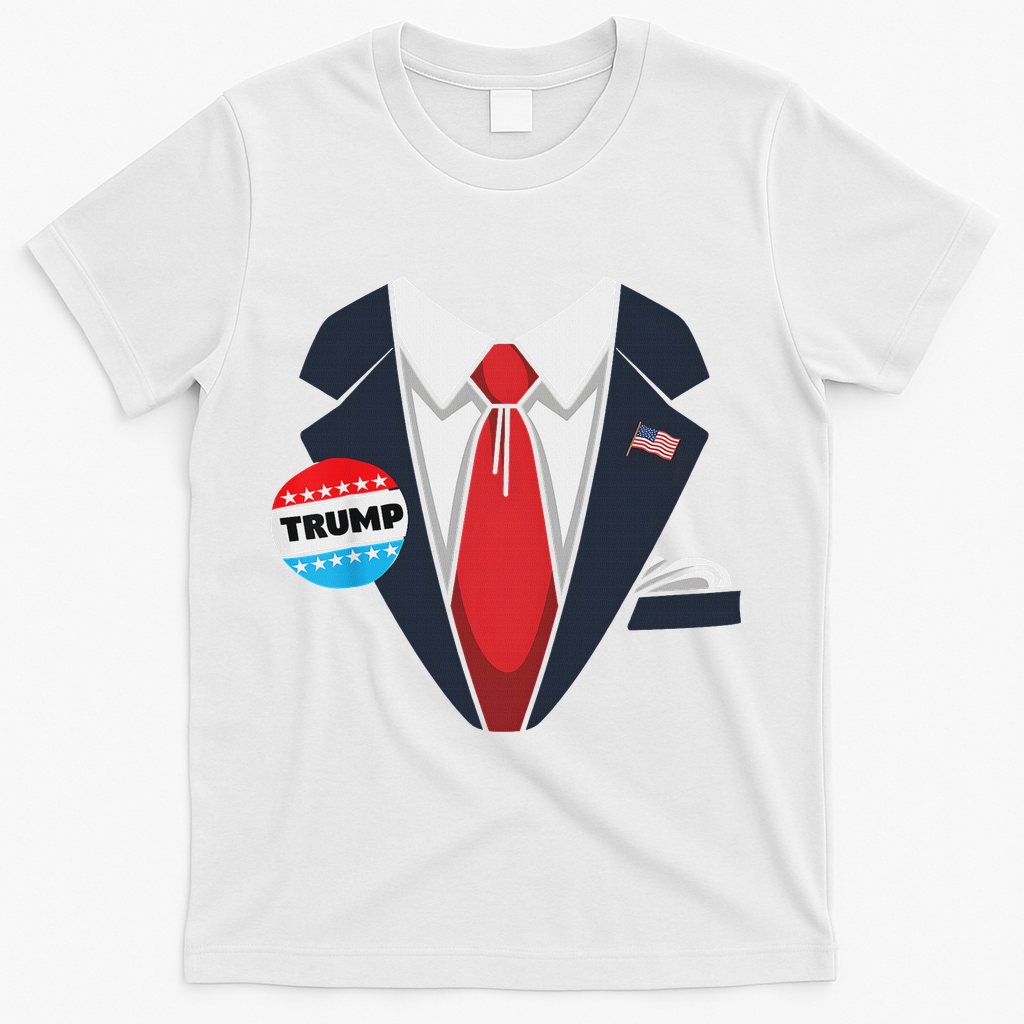 Donald Trump Halloween Costume Suit For T-Shirt - White