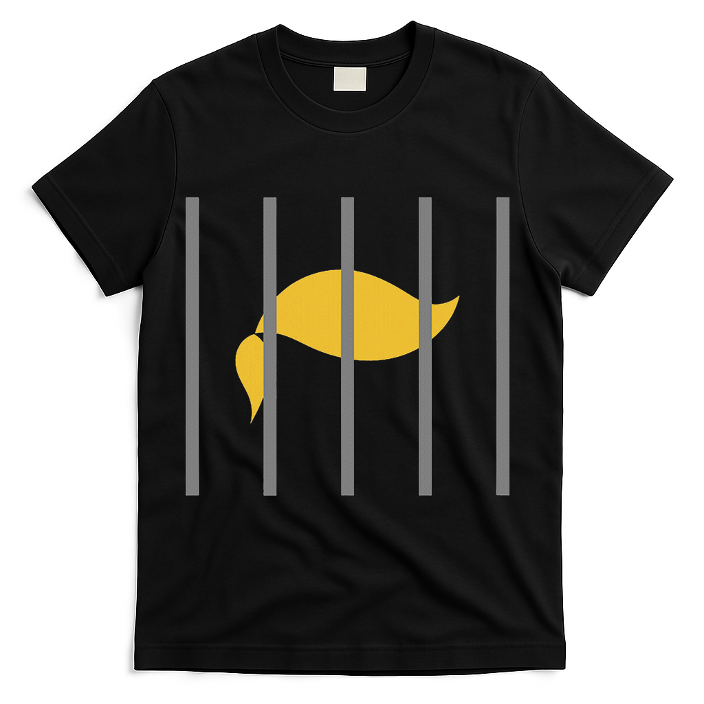 Donald Trump Impeach Anti Trump Behind Bars T-Shirt - Black