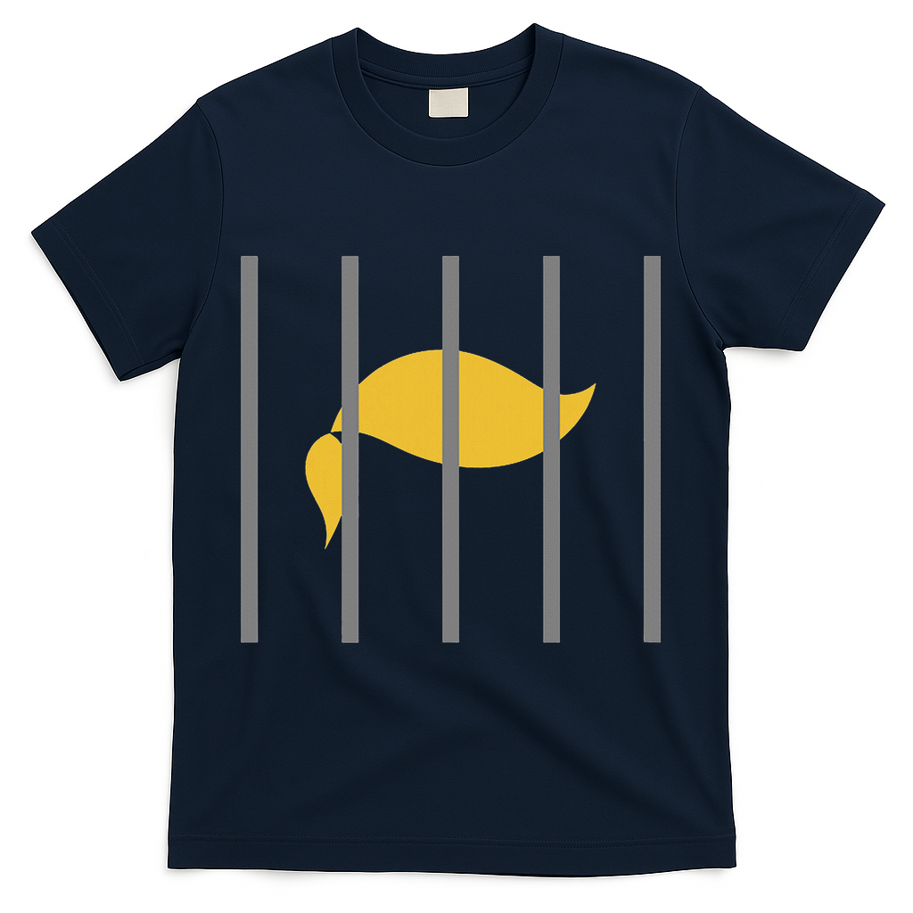 Donald Trump Impeach Anti Trump Behind Bars T-Shirt - Navy
