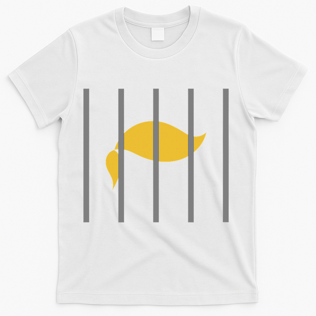 Donald Trump Impeach Anti Trump Behind Bars T-Shirt - White