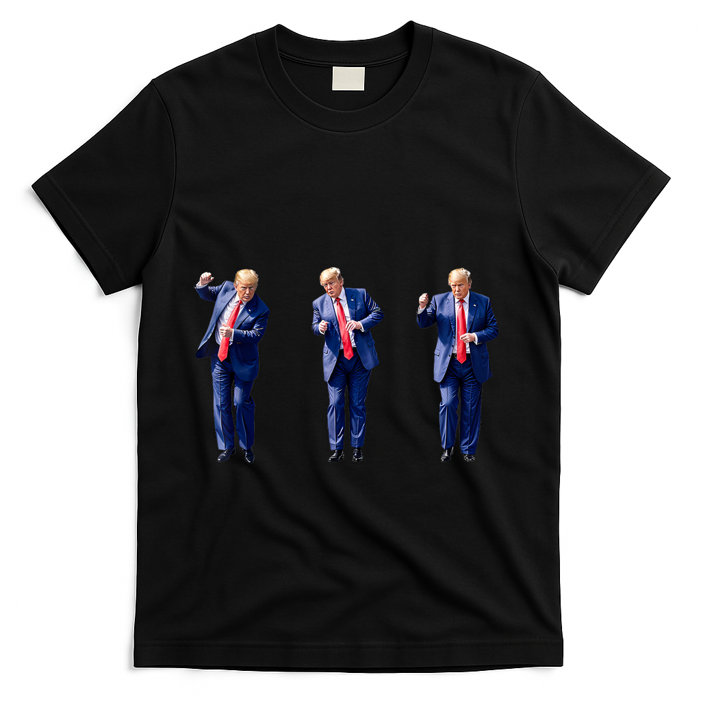 Donald Trump Is Your President Qr Trump Dance (2side) T-Shirt - Black