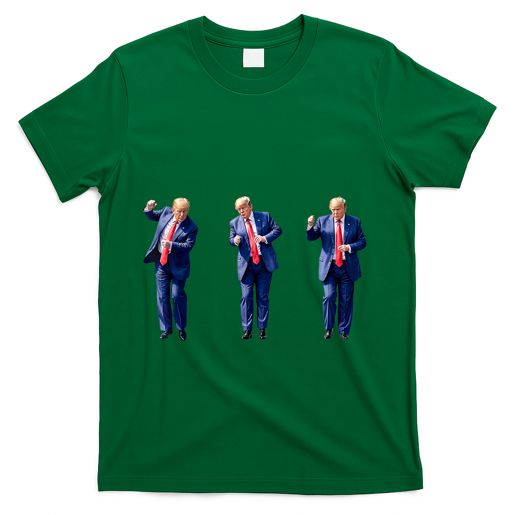 Donald Trump Is Your President Qr Trump Dance (2side) T-Shirt - Green