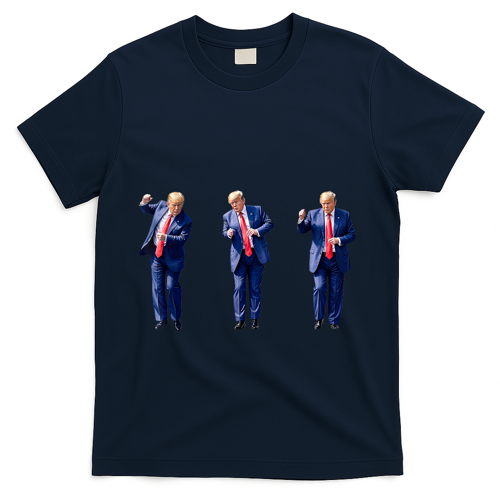Donald Trump Is Your President Qr Trump Dance (2side) T-Shirt - Navy