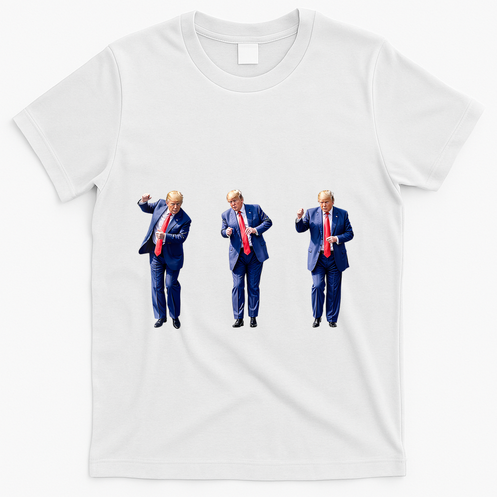 Donald Trump Is Your President Qr Trump Dance (2side) T-Shirt - White