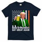 Donald Trump Make St Patricks Day Great Again T-Shirt - Navy