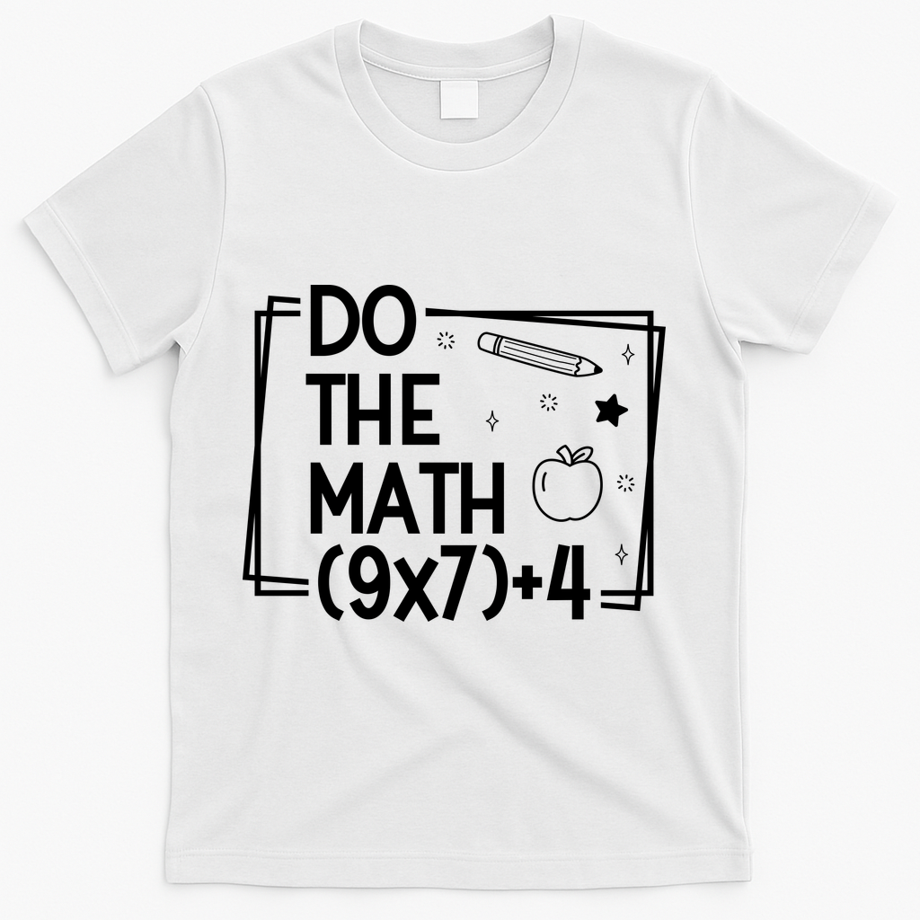 Do The Math Funny 67 Meme PEMDAS T-Shirt - White