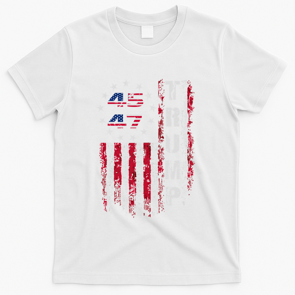 Donald Trump Merchandise 45 47 Trump 2025 T-Shirt - White